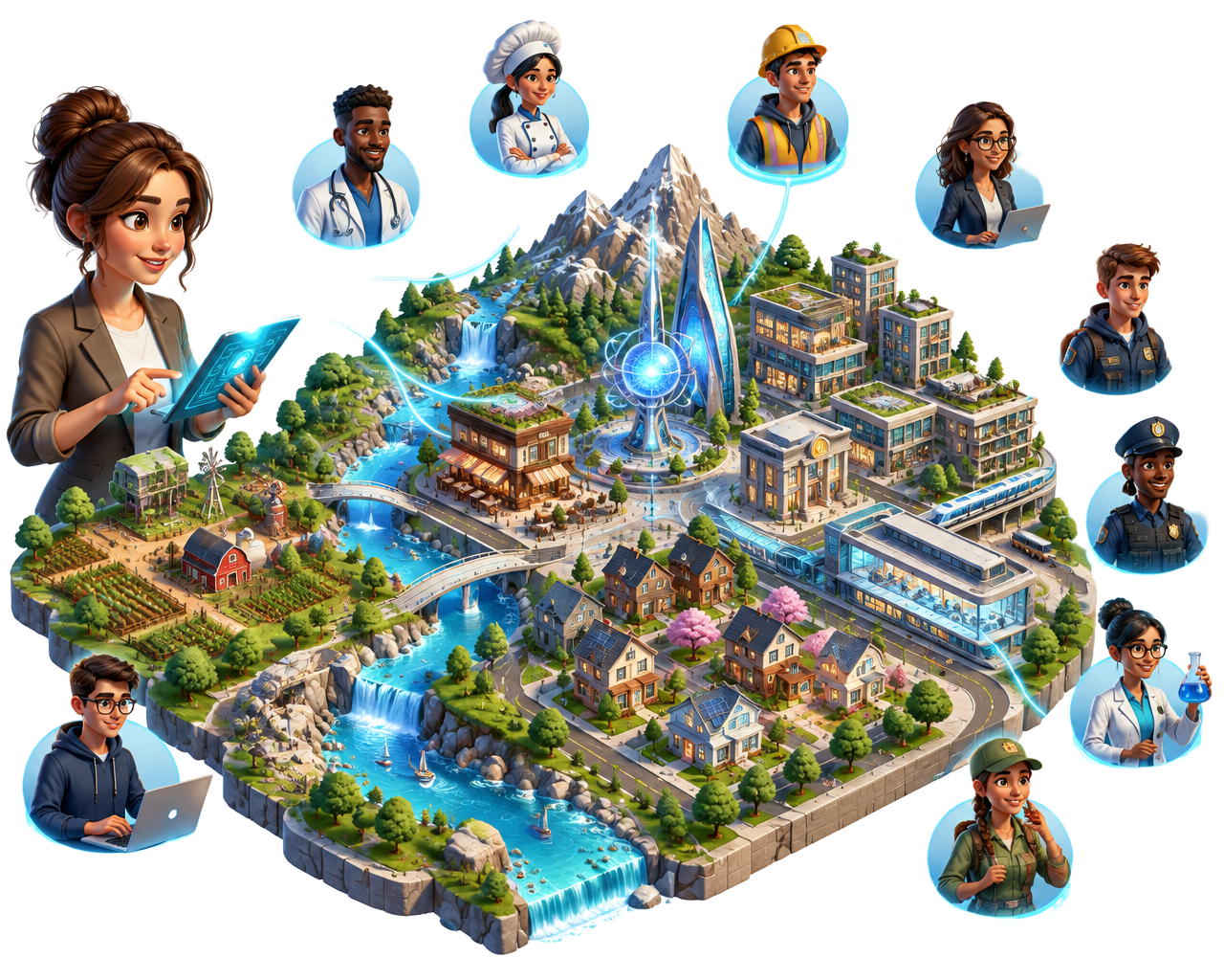 Nexus City connected to its diverse character cast and school scenario pathway
