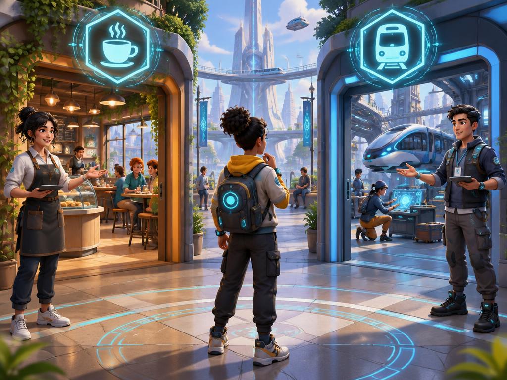 A player comparing a cafe job with a transit apprenticeship