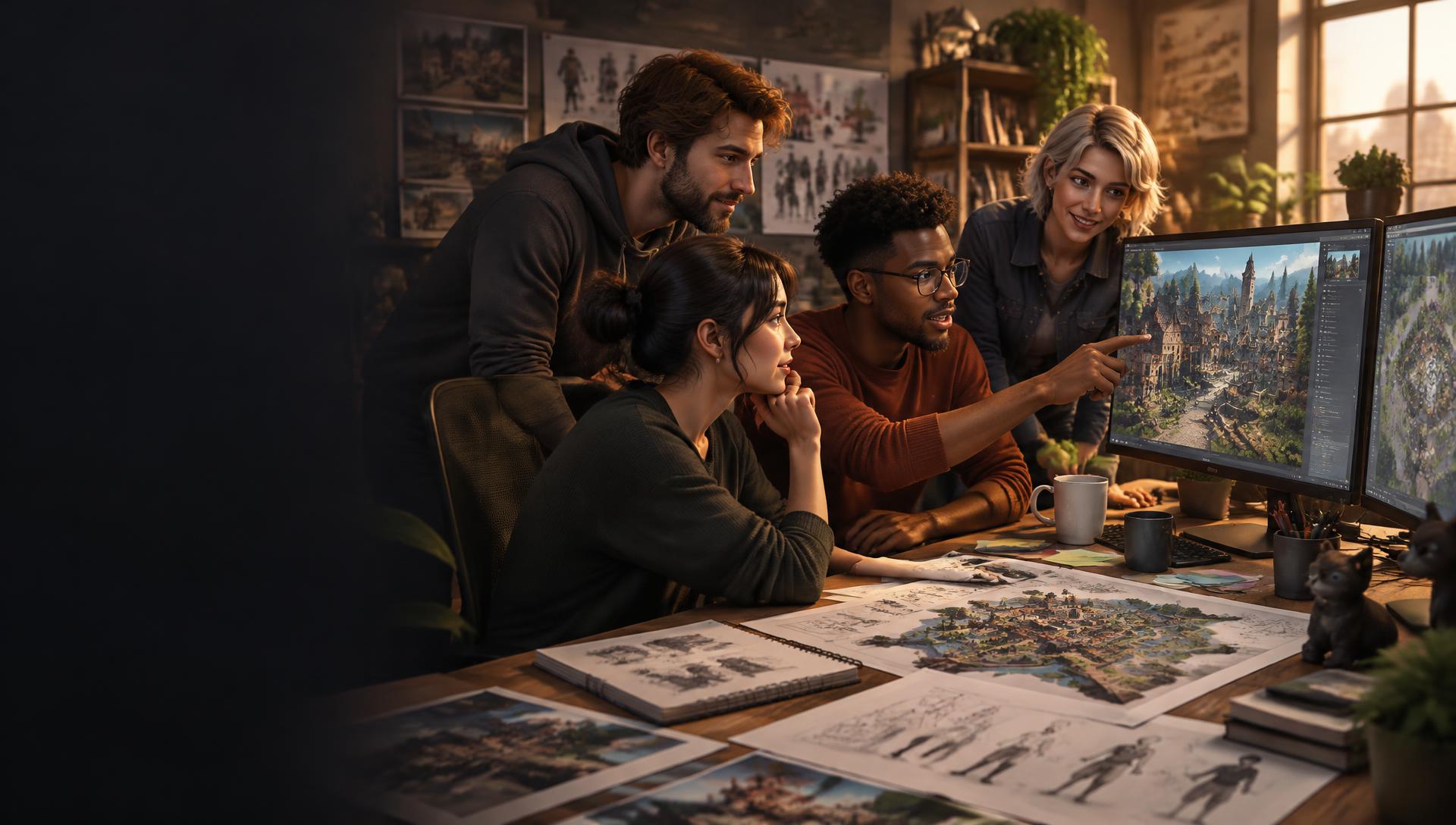 Branching RamQuest world with jobs and resource gathering routes
