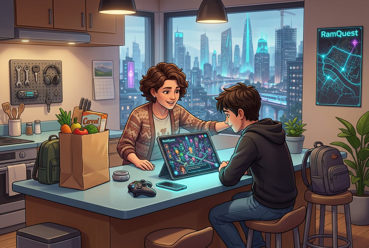 Concept art of a player’s evolving home in RamQuest
